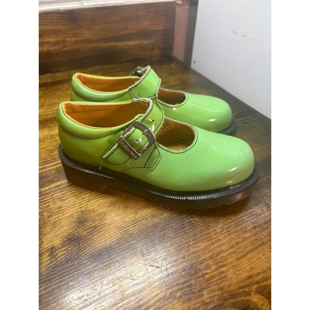 Dr. Martens Orginal Made In England Green Mary Jane Shoes Girls Size 12 (US 13)